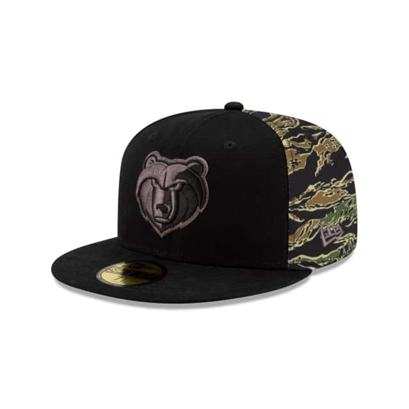 NBA Memphis Grizzlies Camo Panel 59Fifty Fitted (GZW8314) - Black New Era Caps